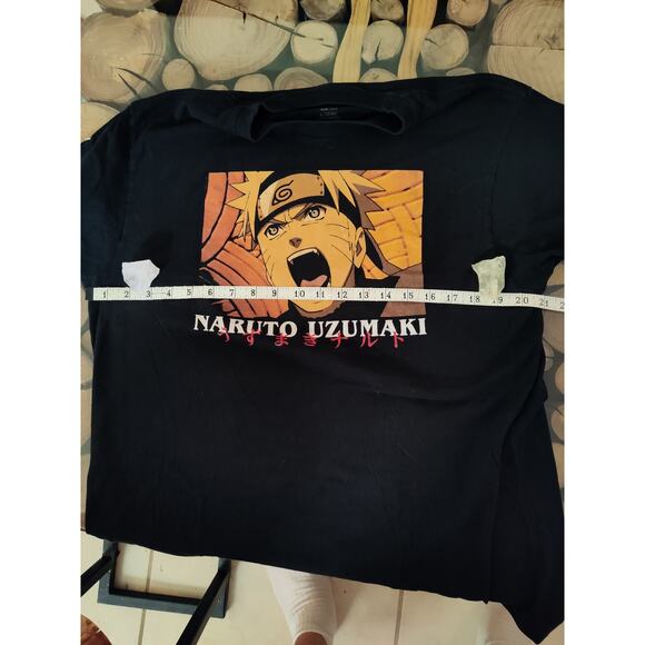 Naruto Shippuden Collection Graphic T-shirt Tee Black Uzumaki Anime Tee Large - Picture 5 of 7